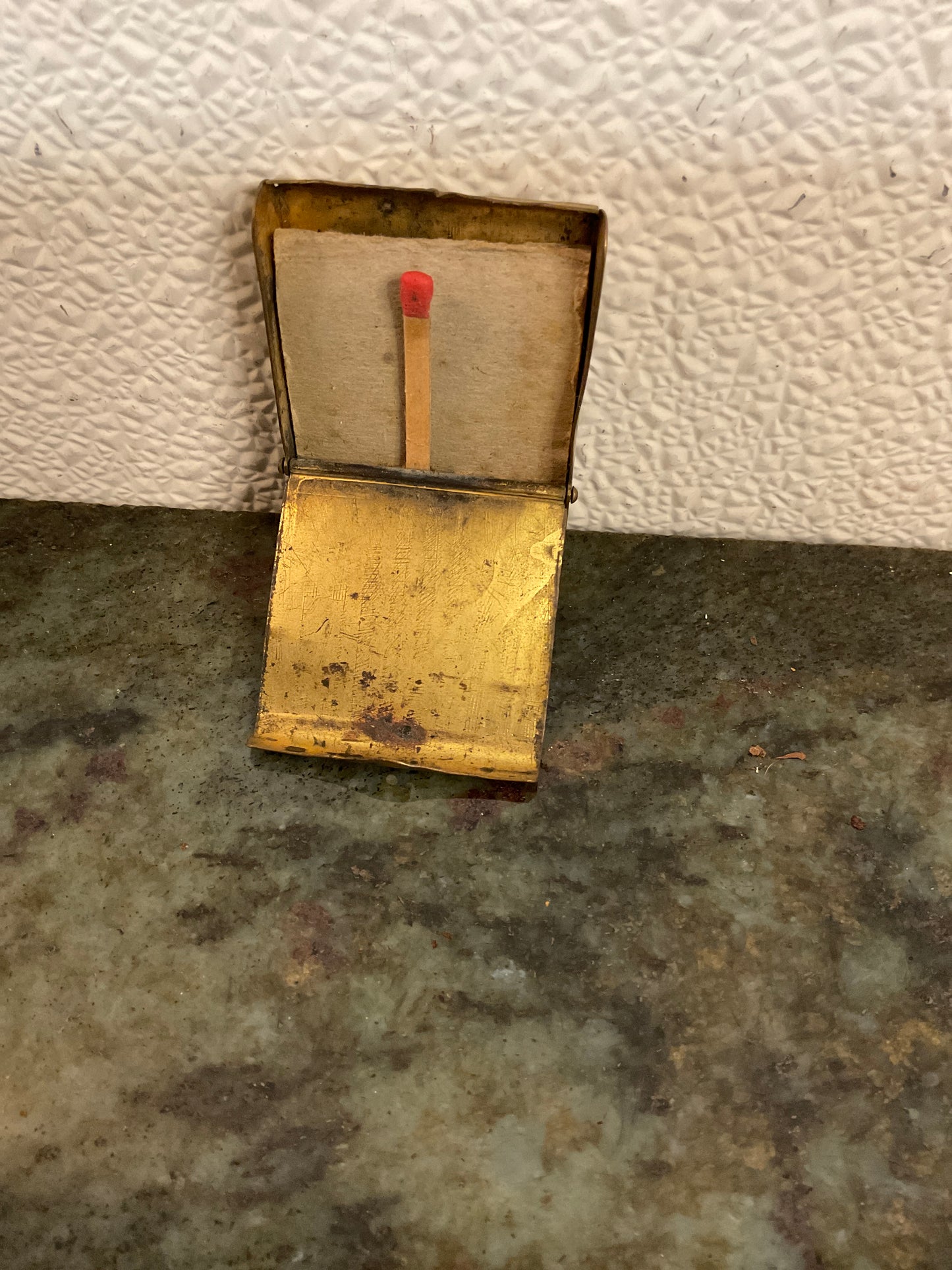 Douglas Vintage Metallic finished Matchbook Holder