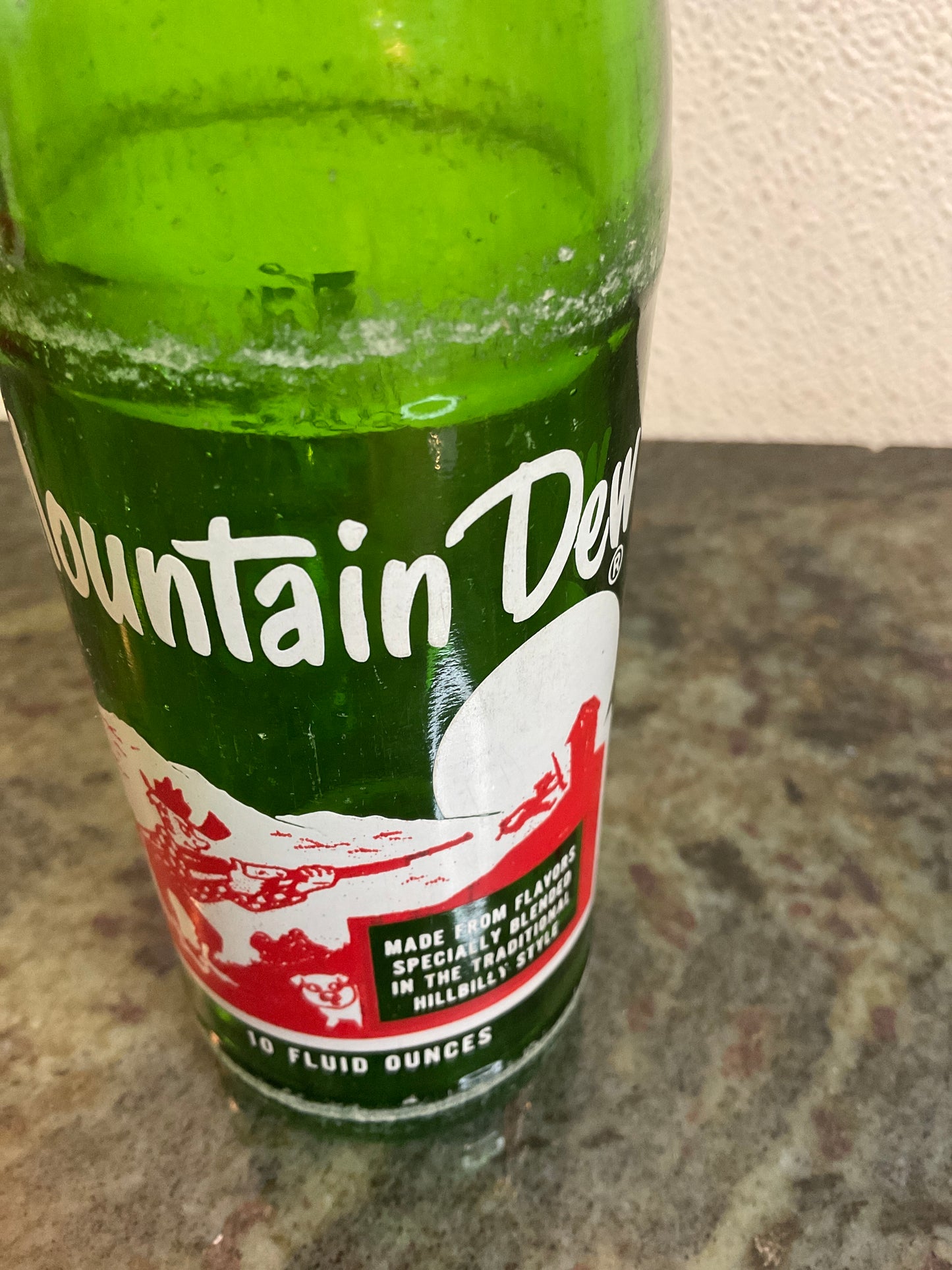 Vintage Mountain Dew Soda Bottle