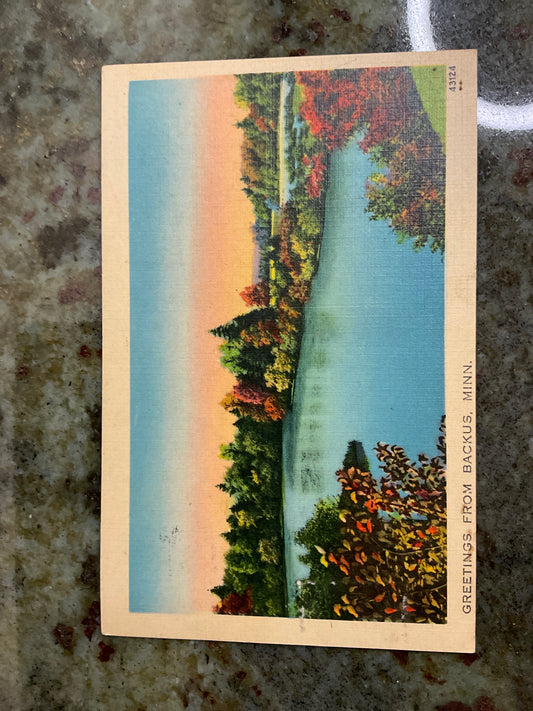 Backus Minnesota Post Card 1941