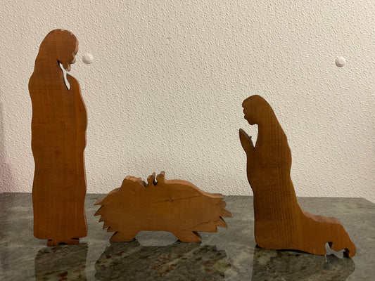 3 Pc. Wooden Nativity Set