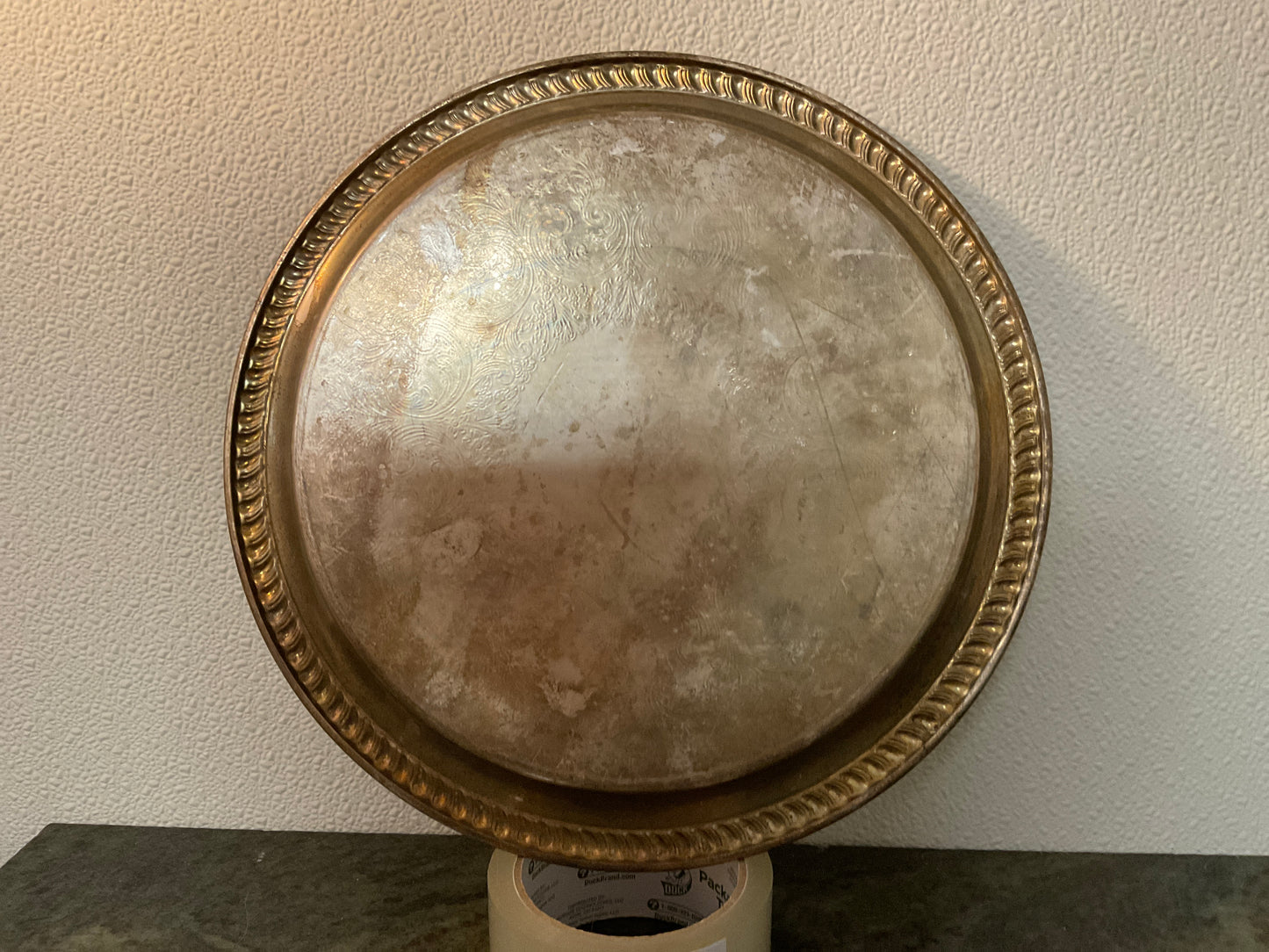 Silver Round Tray. 1977 ‘Wisconsin S.W. Zone Shoot’   inscribed winners plate