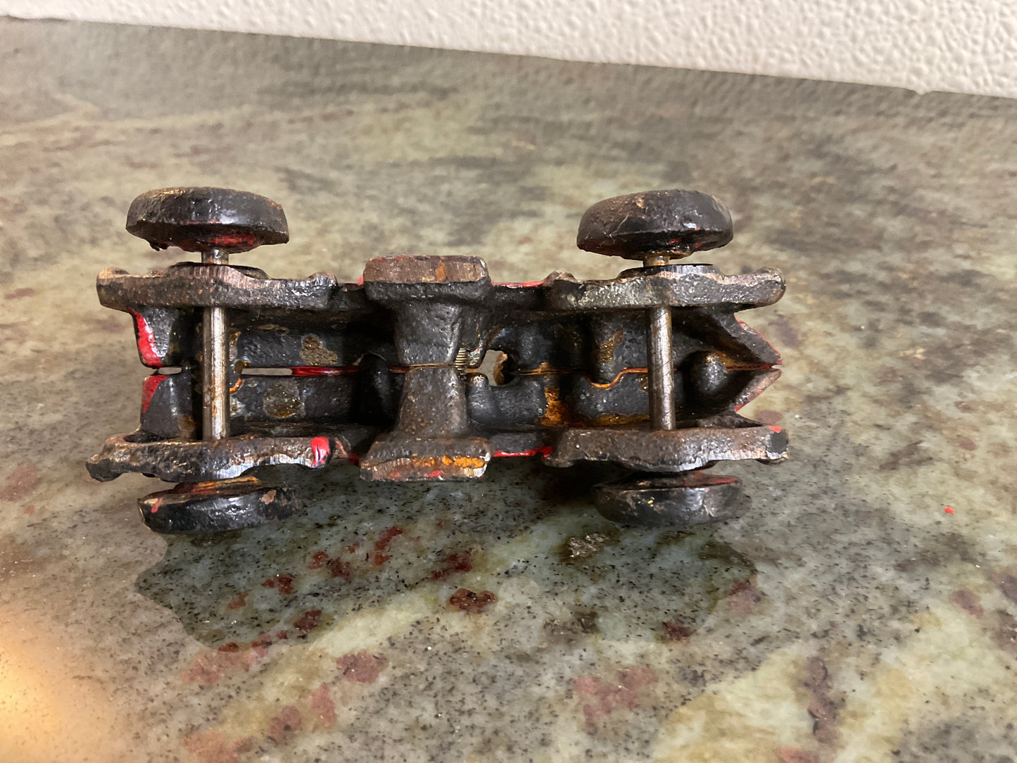 Vintage Cast Iron Toy Boat Tail Racer