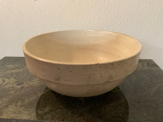 Antique Primitive Stoneware Pottery Bowl