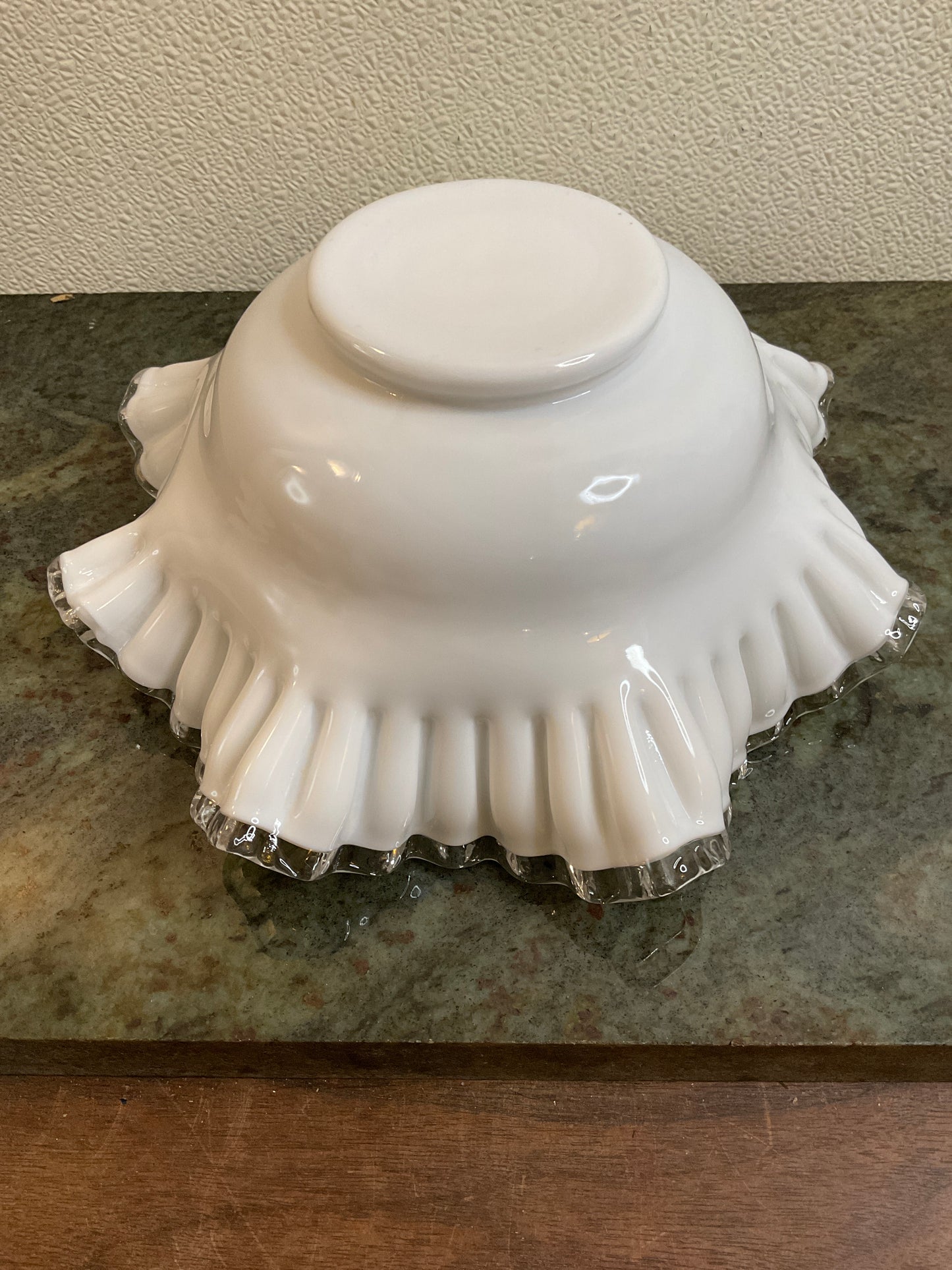 Vintage Fenton White Milk Glass Hobnail Bowl
