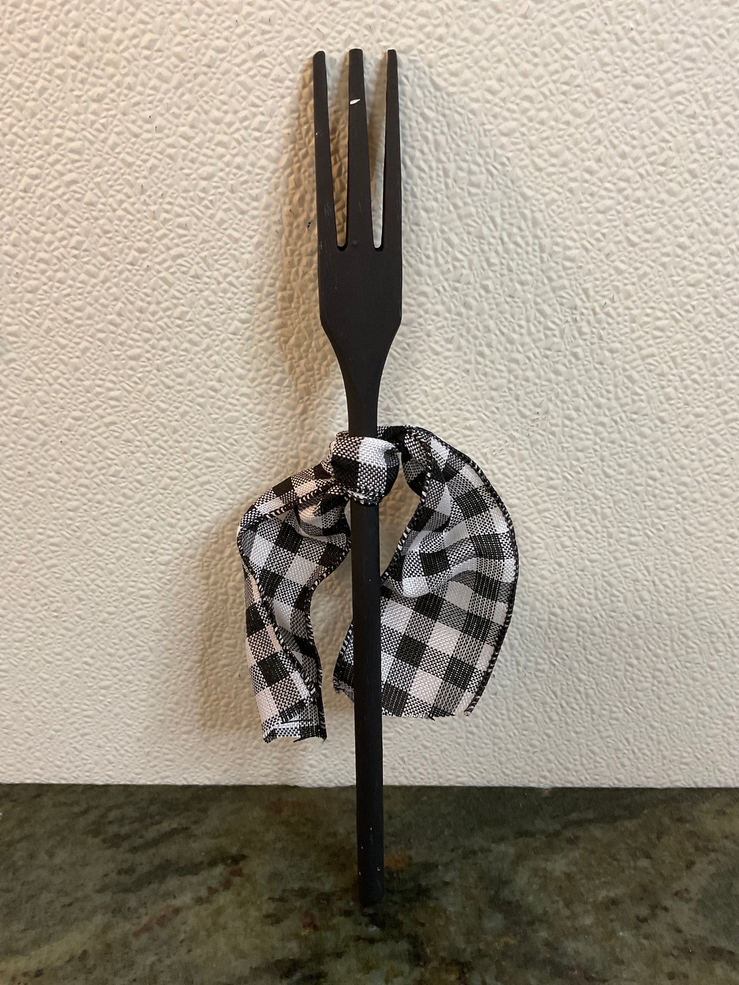 11” Black Wood Fork w/Snowflake Design