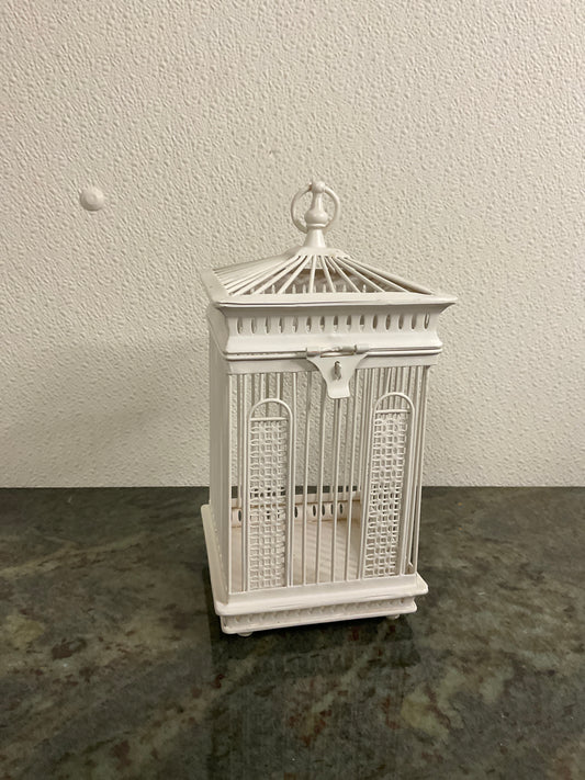 Ivory Decorative Bird Cage 9”