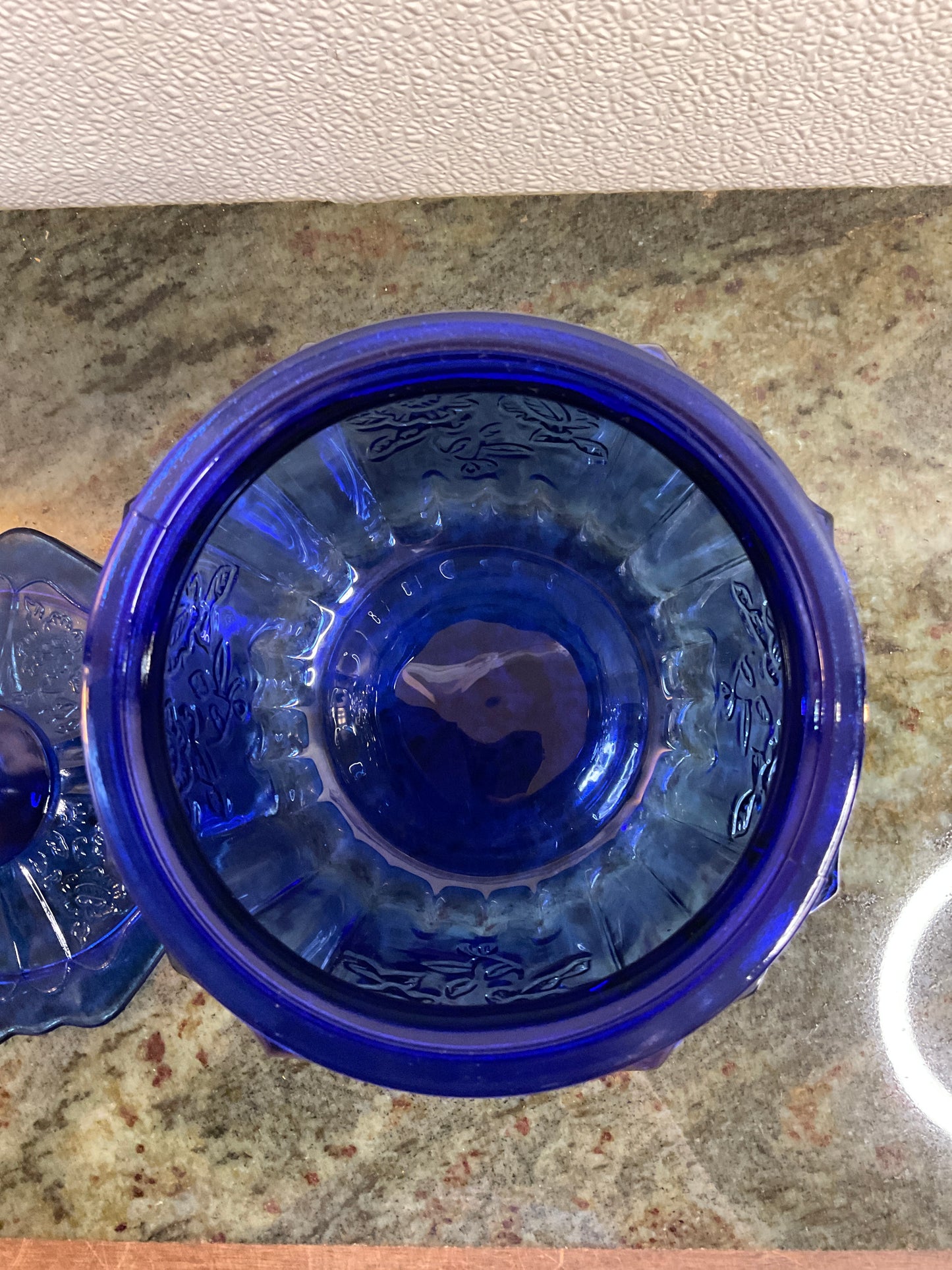 Cobalt Blue Cracker Jar