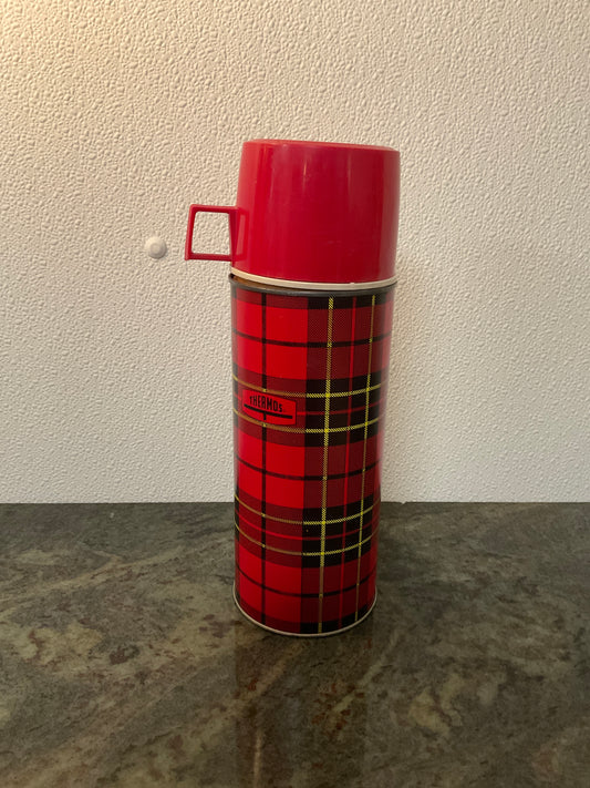 Vintage Plaid Thermos