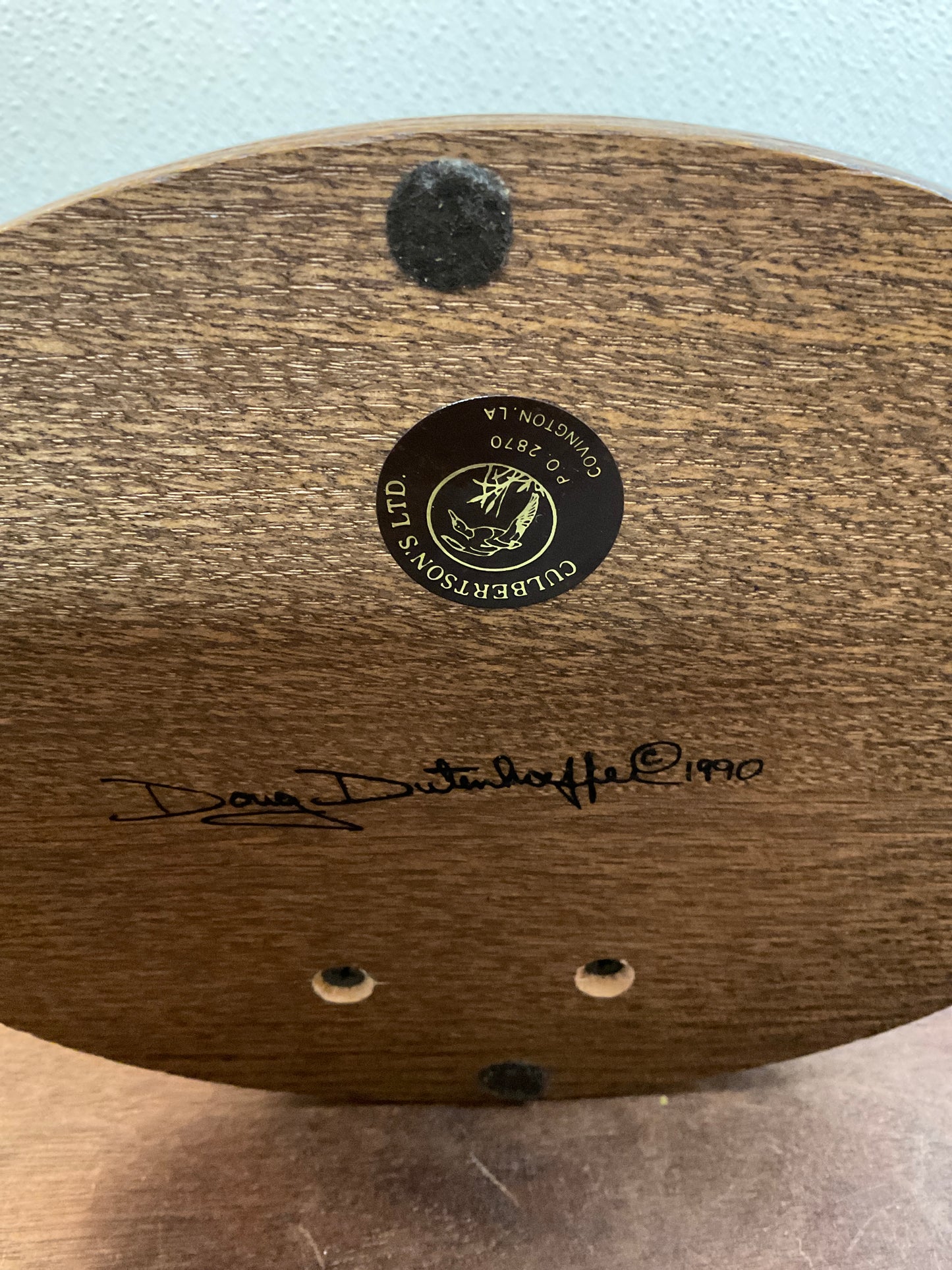 Vtg Ducks Unlimited Doug Dutenhoeffer signed Wood Duck Hunter 1990