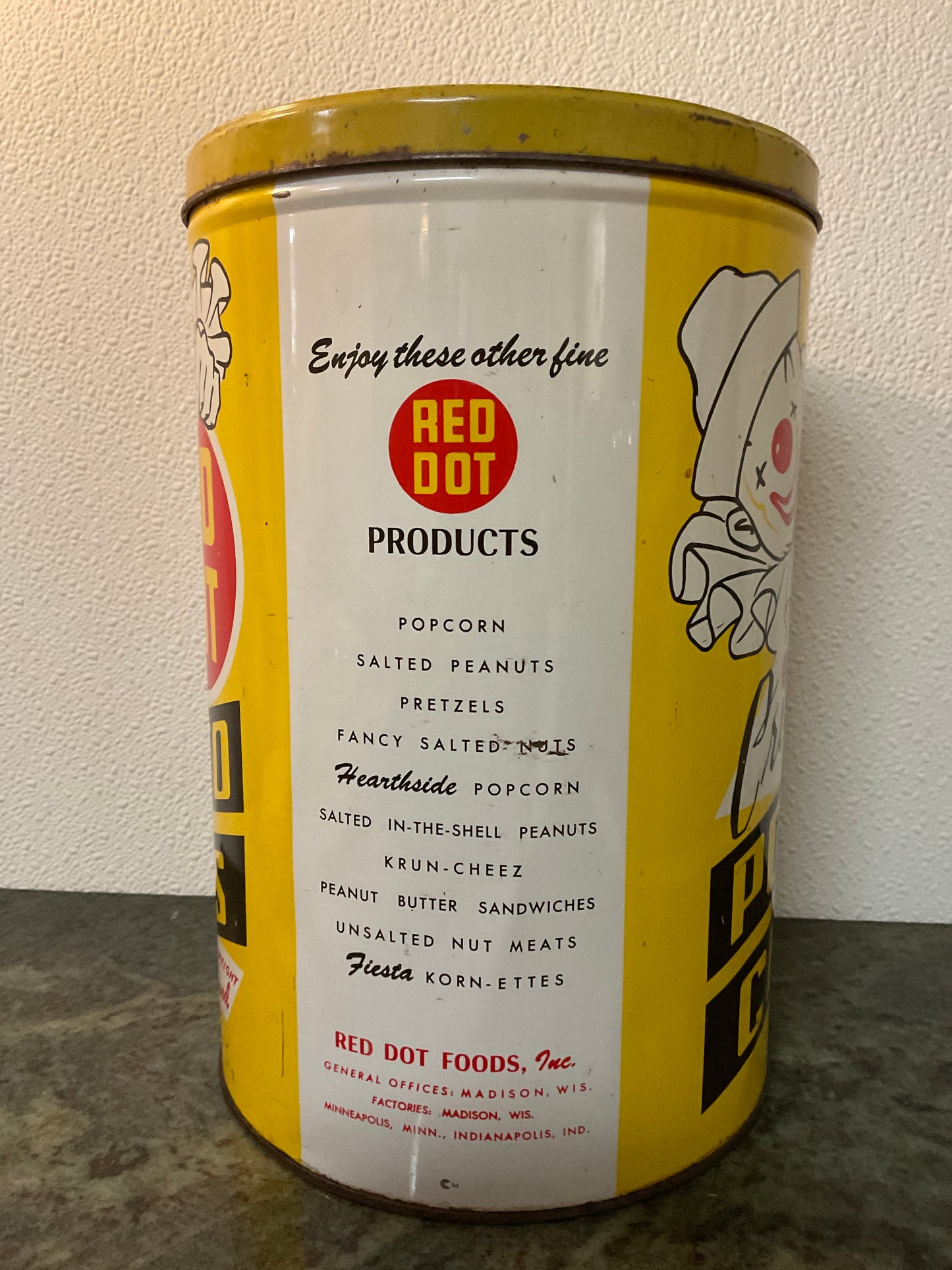 Vintage 1950’s “Red Dot” Potato Chip Tin