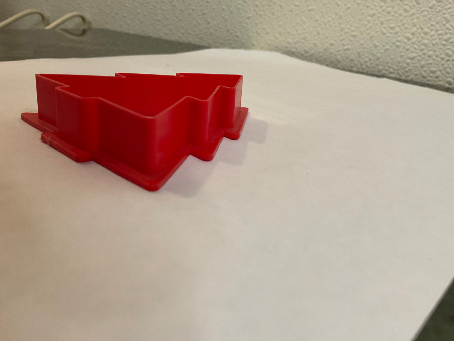 Red Plastic Tree Cookie Cutter