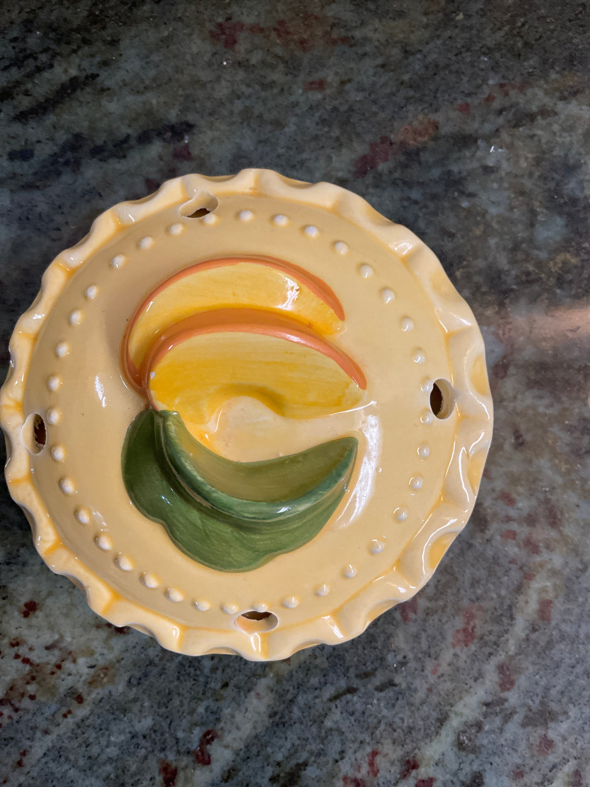 Ceramic Peach Potpourri Dish