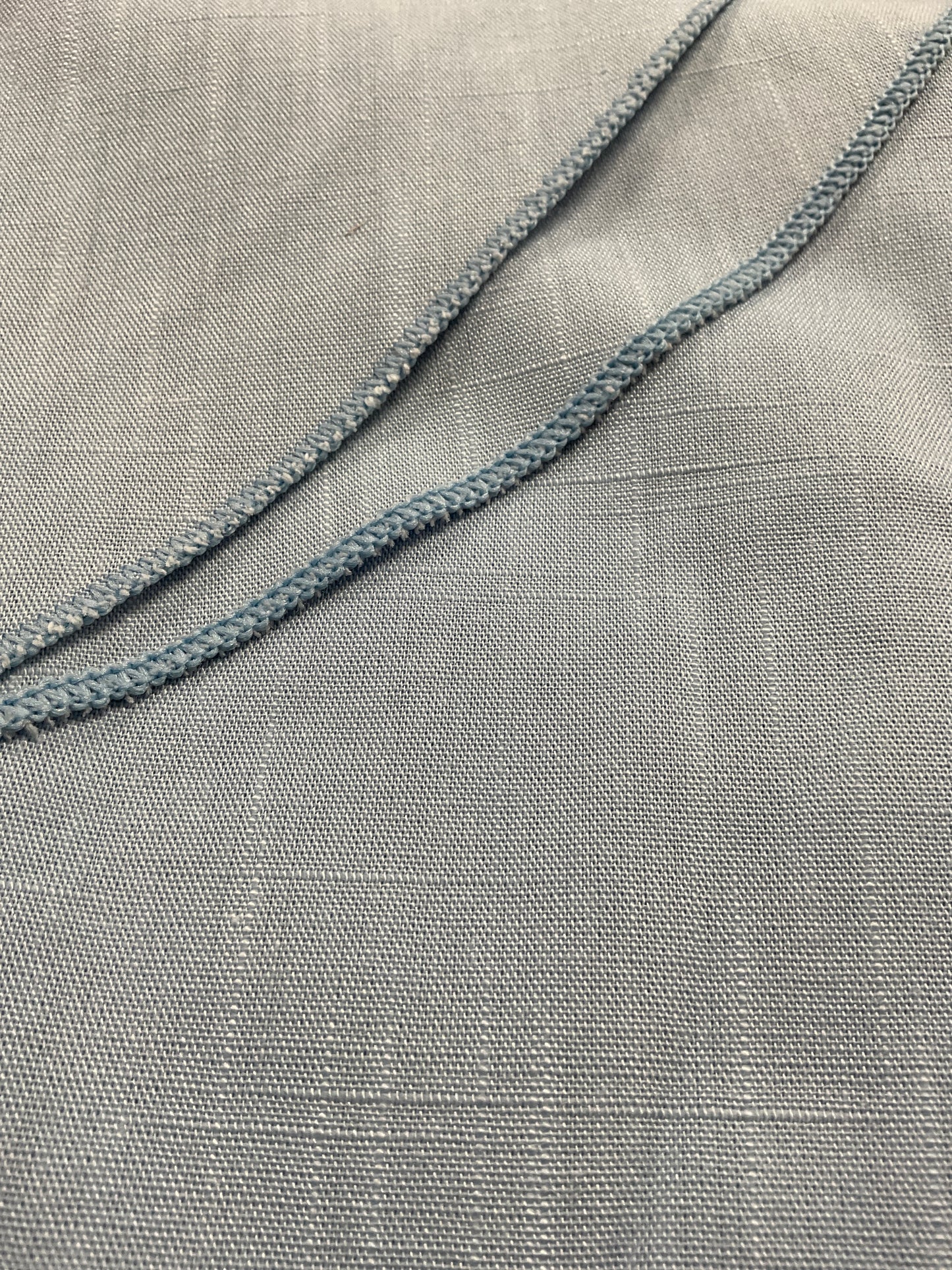 Light Blue Oval Tablecloth 80” X58”