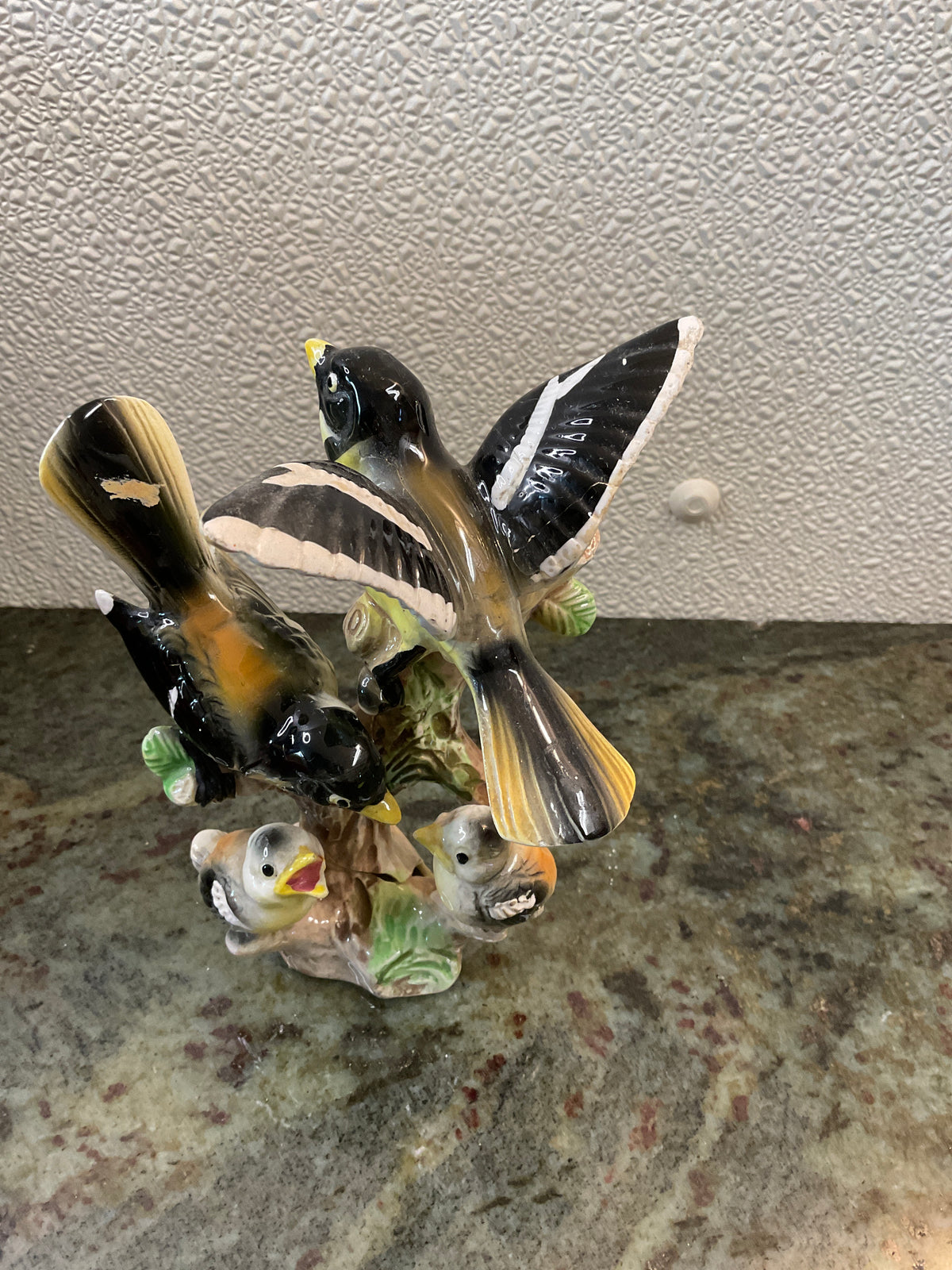 Vintage Ceramic Gold Finch Bird