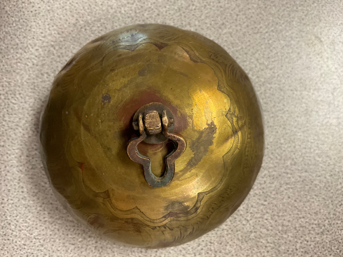 Brass Etched Hanging Bell/No Clapper