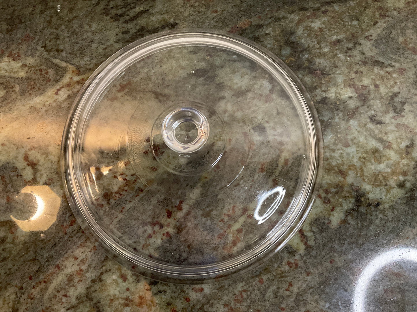 Vtg 8” Pyrex Glass Lid with Glass Knob #408