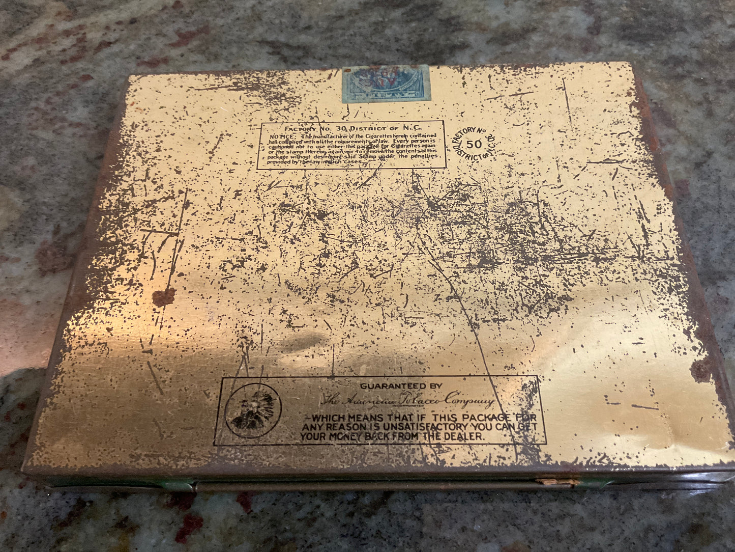 Vtg Lucky Strike Cigarette Tin