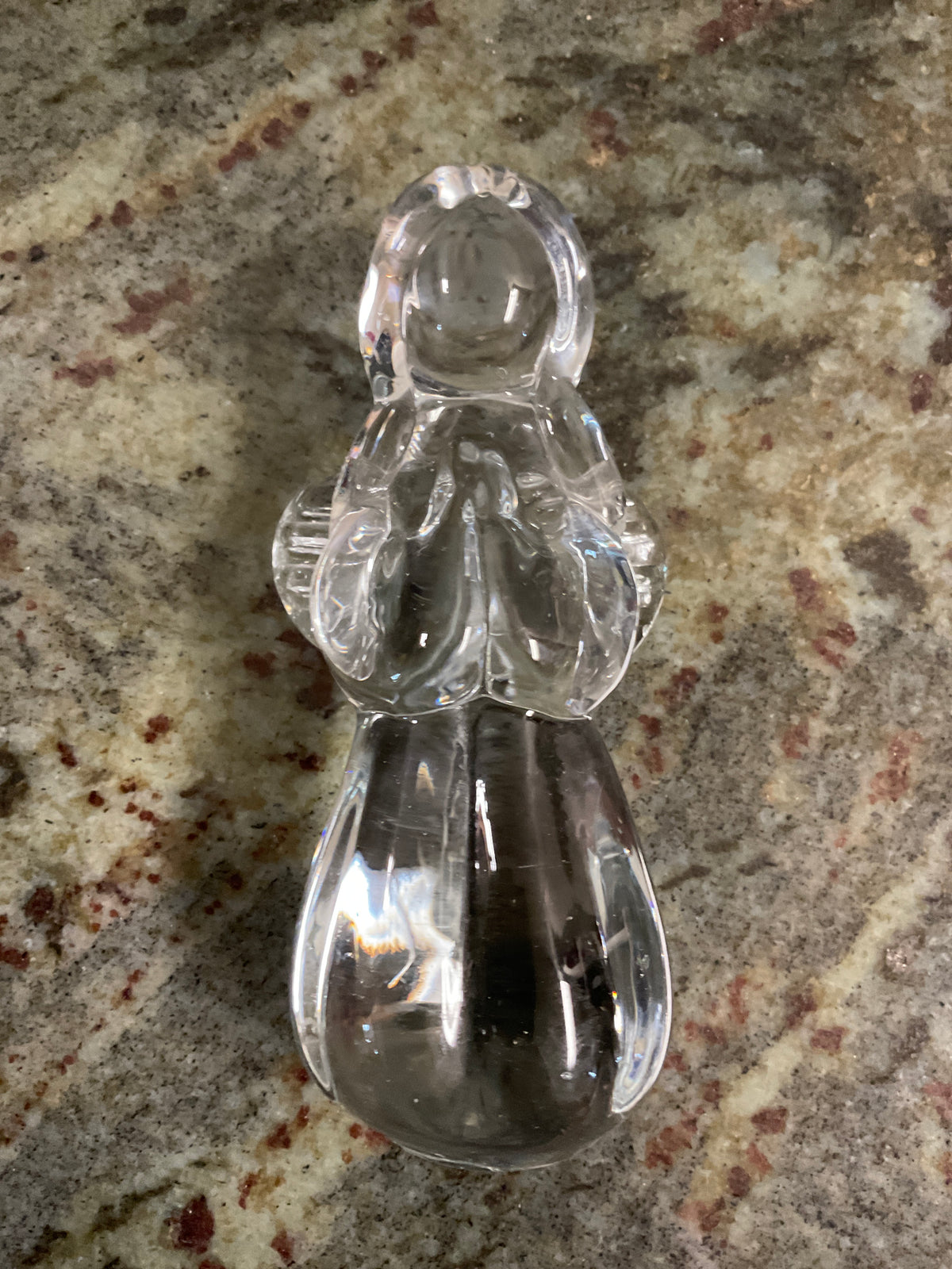 Vintage Solid Glass Praying Angel