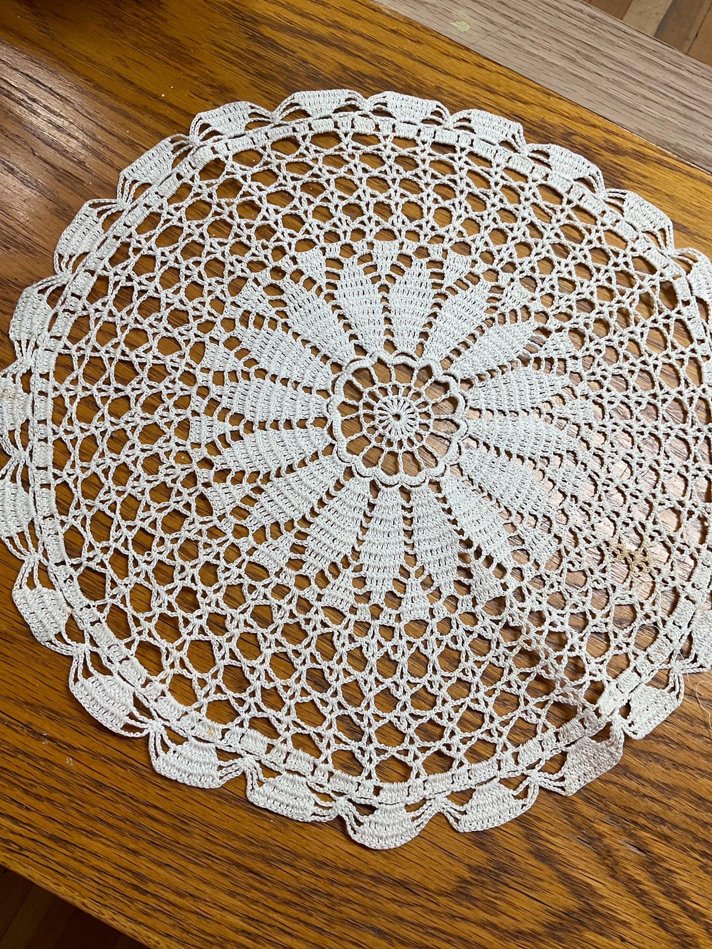 Handmade Crocheted Doily 13.5”