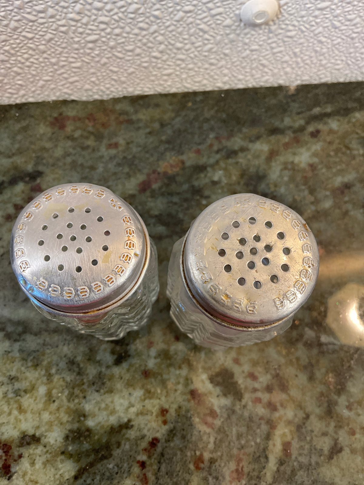 Anchor Hocking Waffle Pattern  Salt and Pepper Shakers