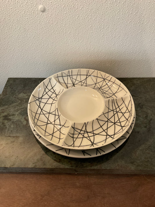 Hazel Attlas Black Drizzle Snack Set