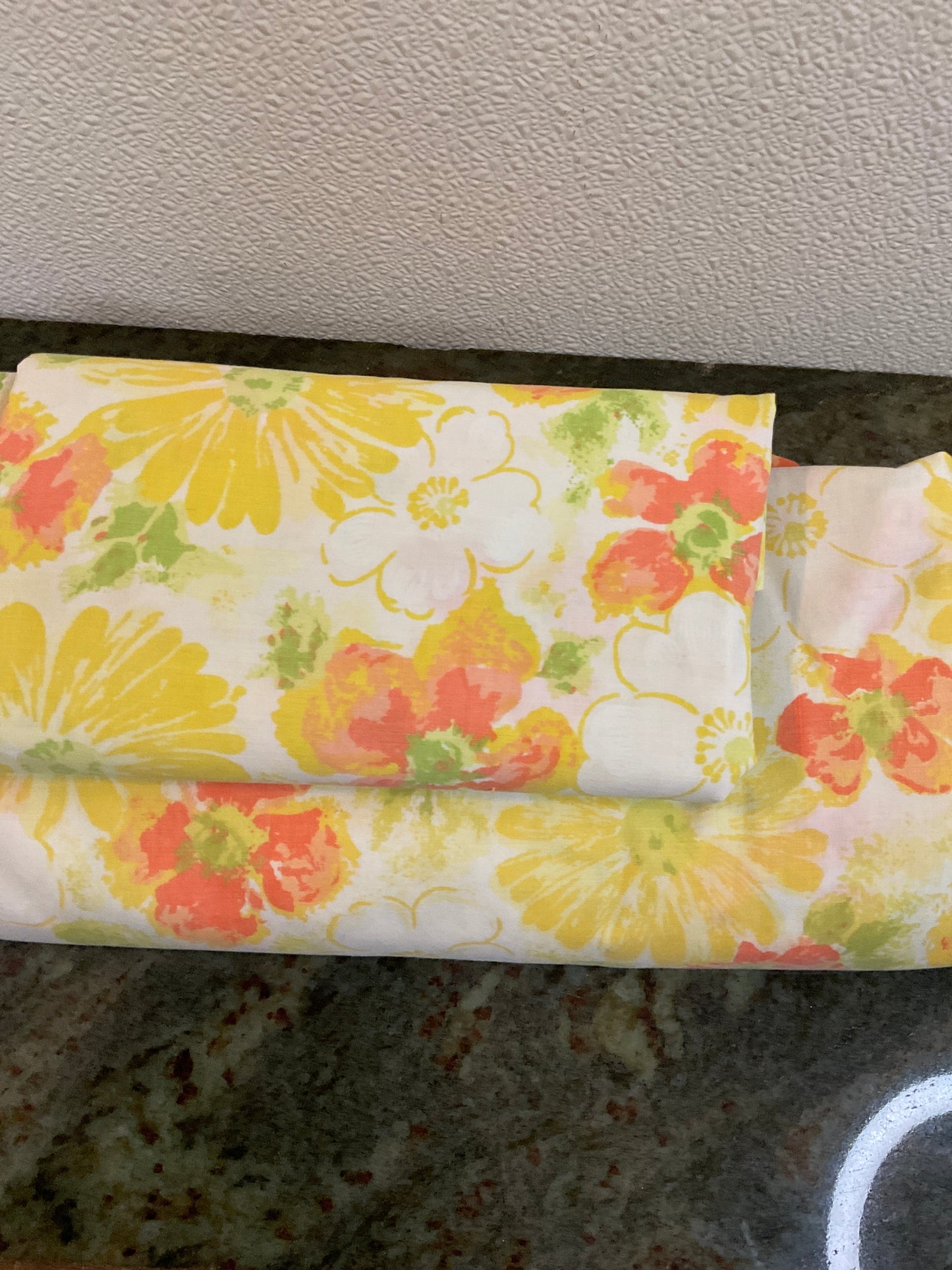 Vintage pillow Case and fitted Bed Sheet