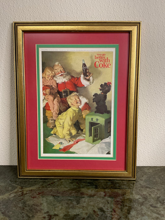 Coca Cola Santa Advertisement Print