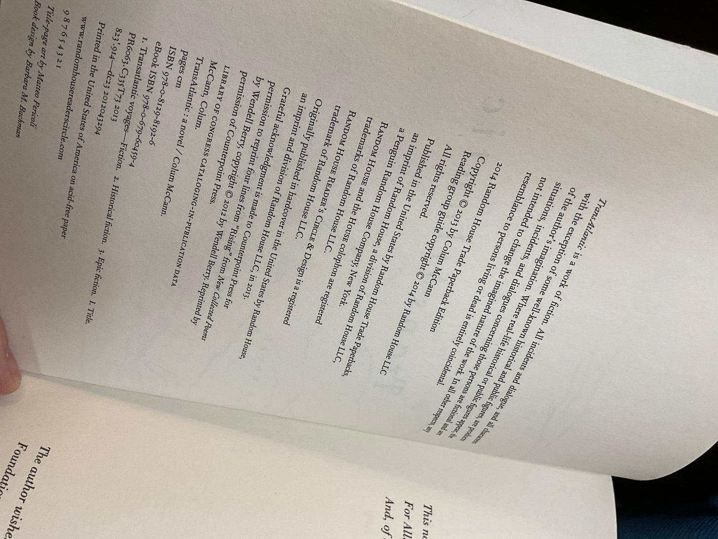 Book Trans Atlantic 2014