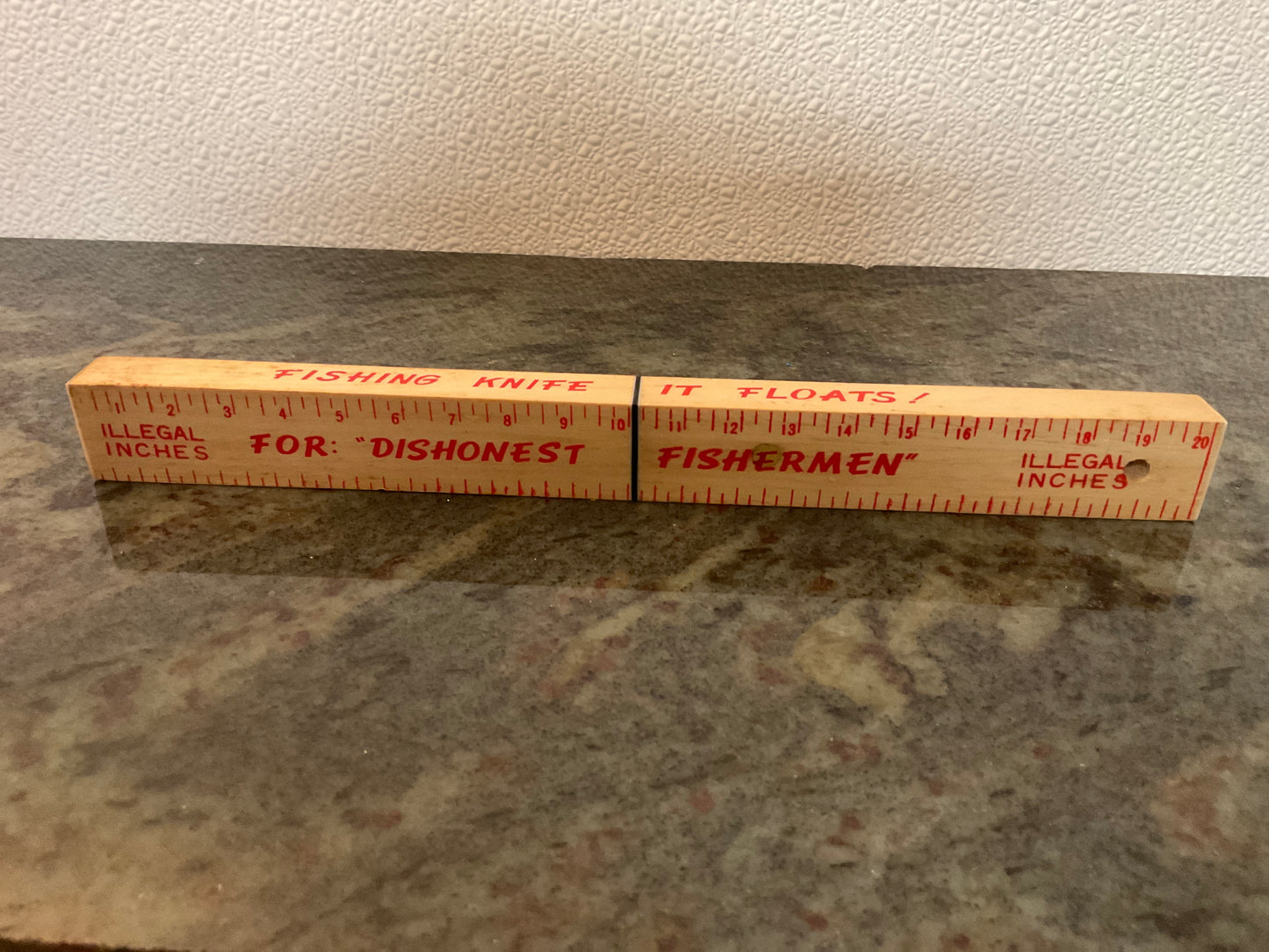 Vintage Fish Knife/Ruler for Honest/Dishonest Fishermen