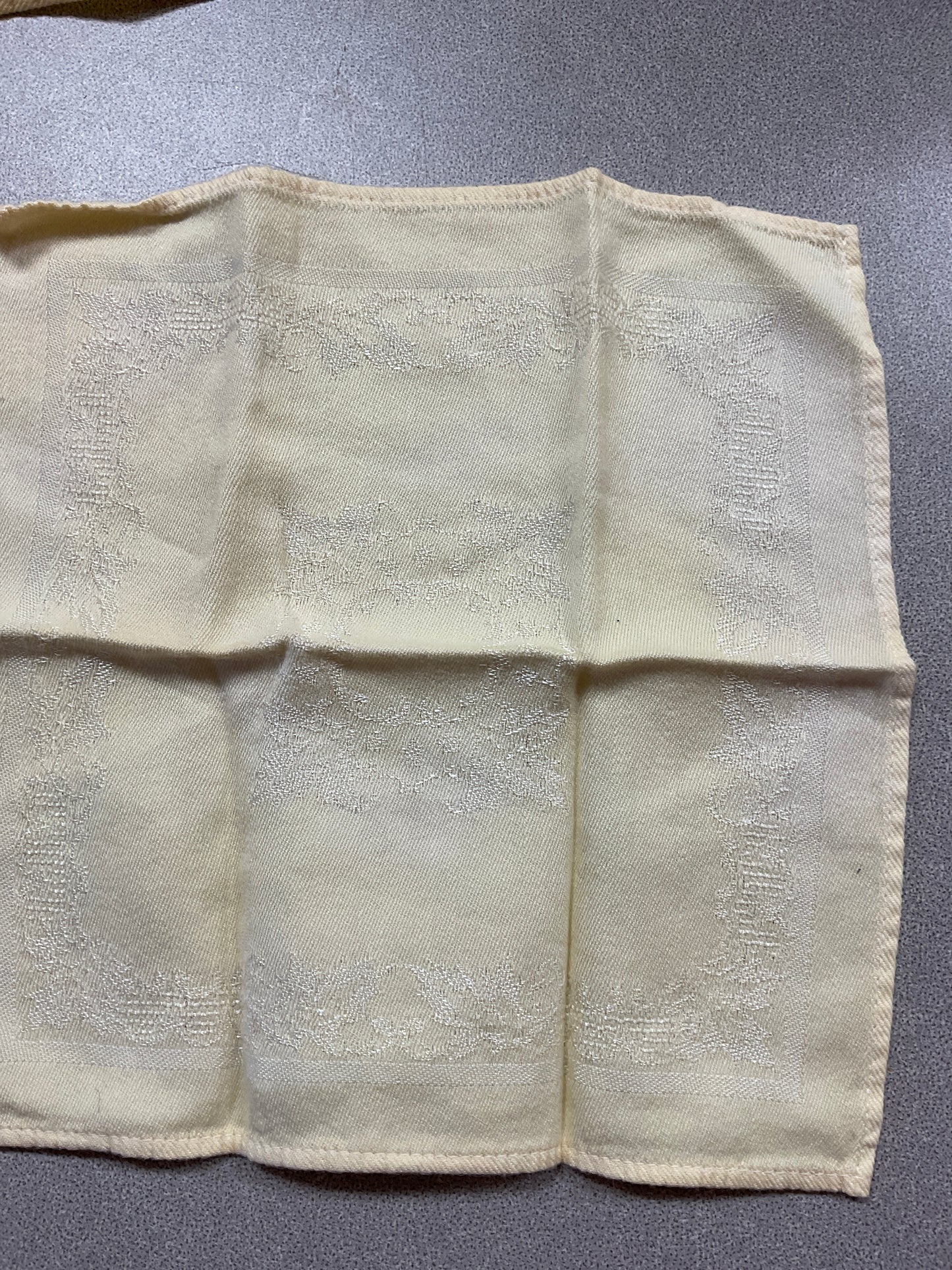 Small light Yellow Damask Napkin