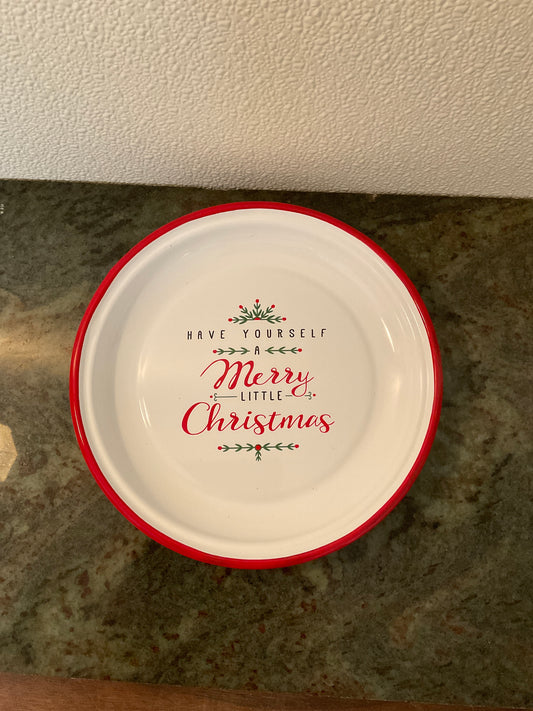 Robert Stanley Enamel Christmas Plate