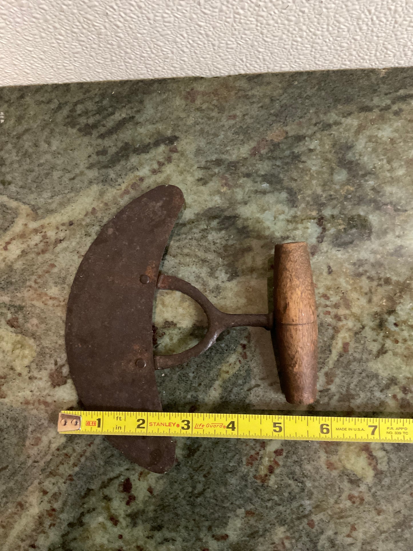 Vintage Metal Chopper with Wood Handle