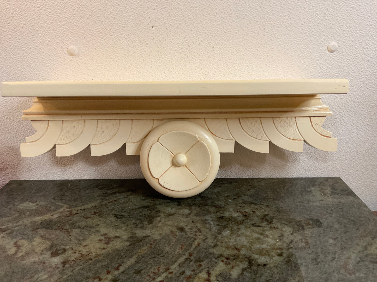 Cream Colored Shelf to Hang Two Ways