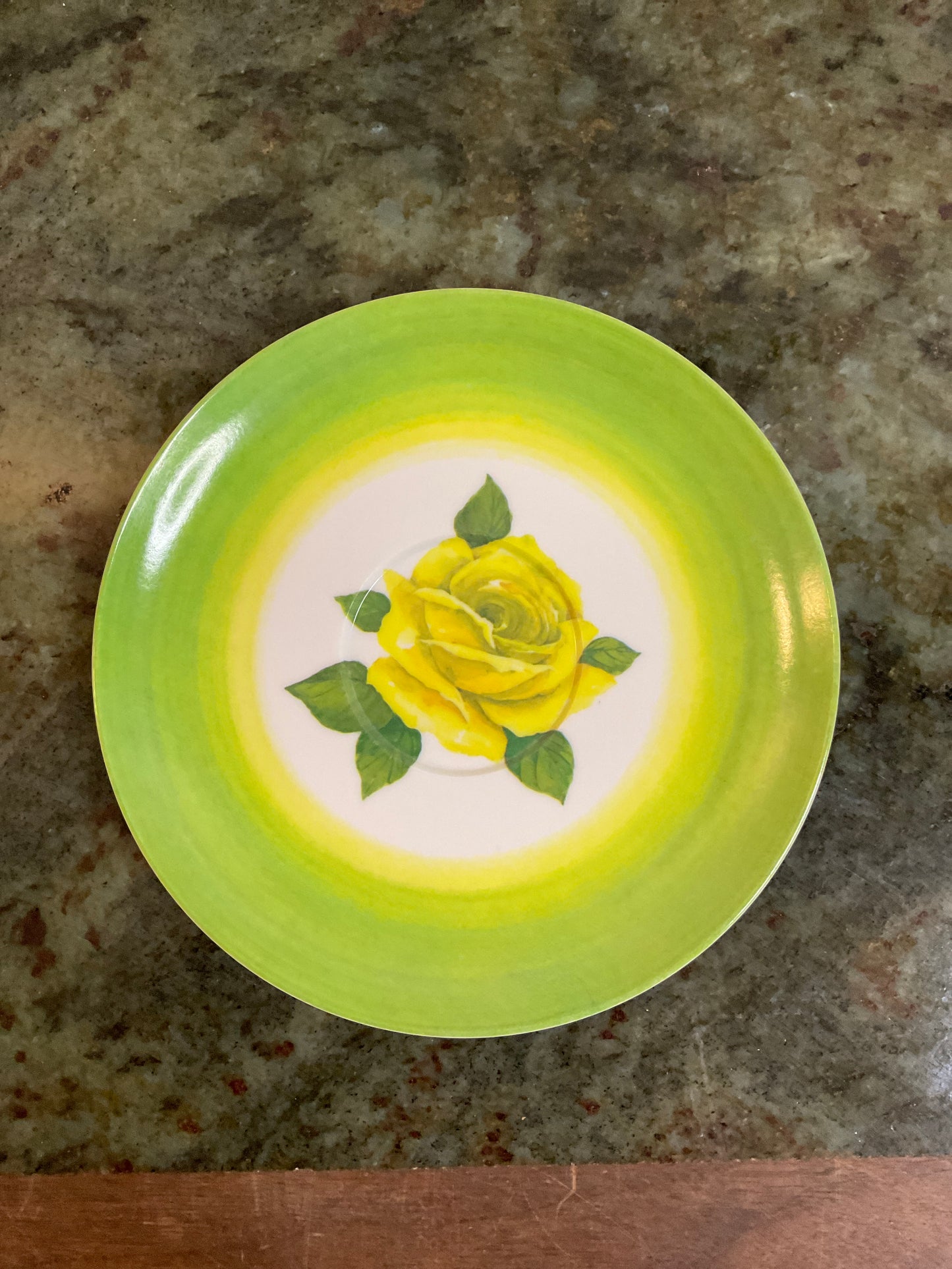 Yellow Rose Melamine 6” Saucer