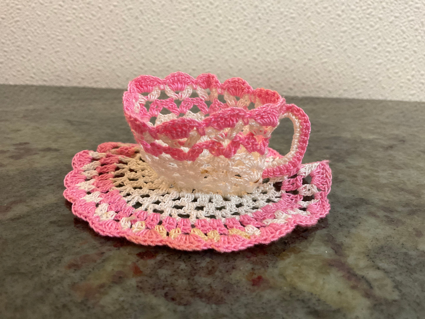 Crochet Lace Teacup/Saucer
