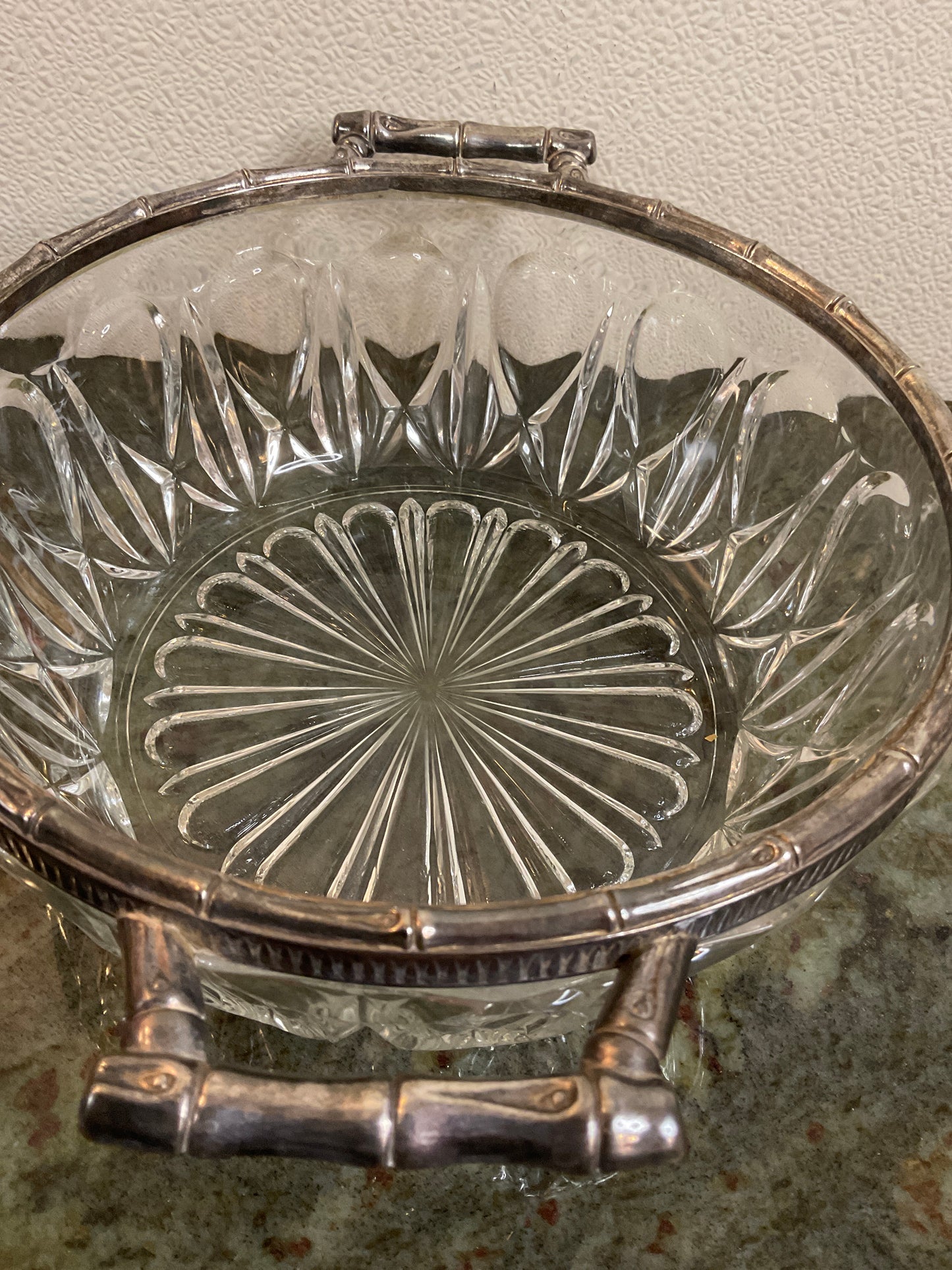 Vintage  Mid Century Cut Glass Crystal