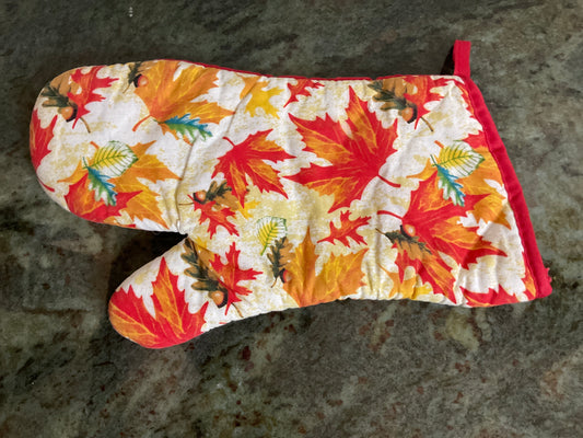Fall Leaves oven Mitt
