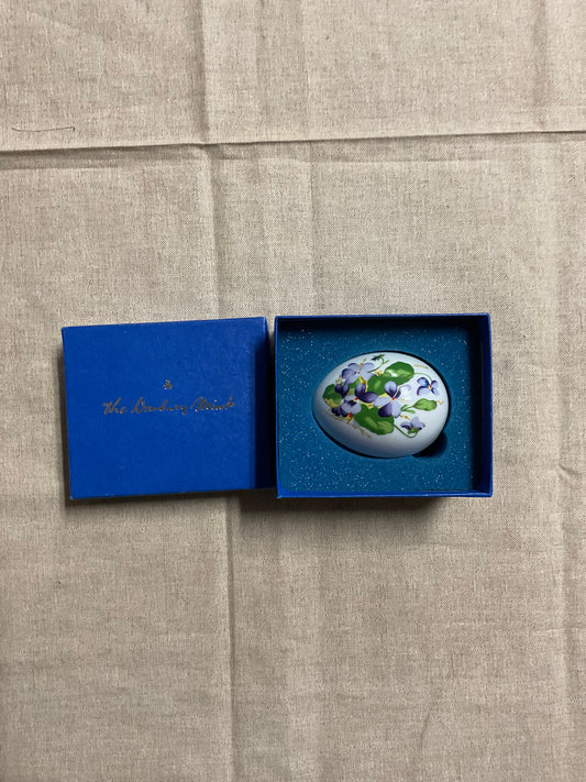 Vintage Limited Edition The Danbury Mint Porcelain Egg Trinket Box-1980