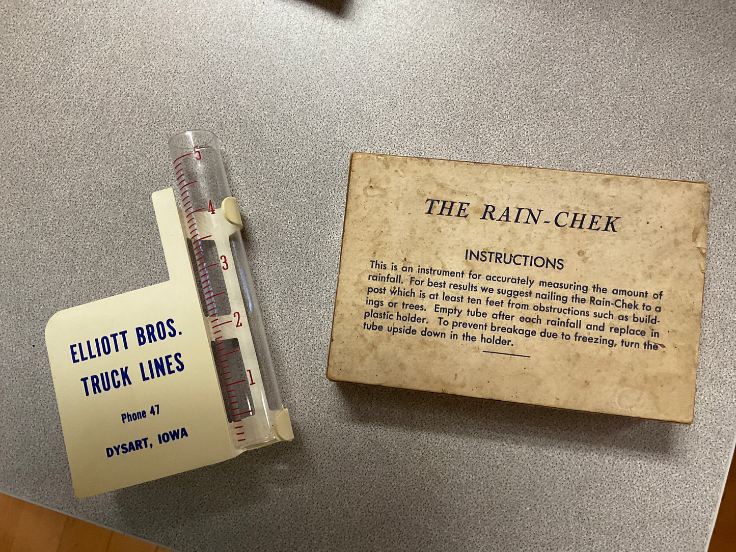 Elliott Bros. truck Line Rain Guage