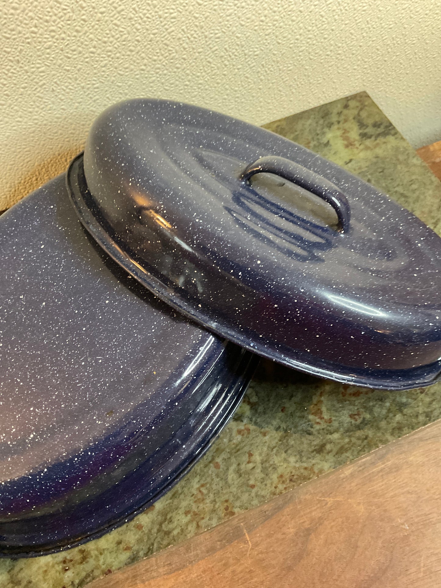 Vintage enamel Trick Or Treat Pan