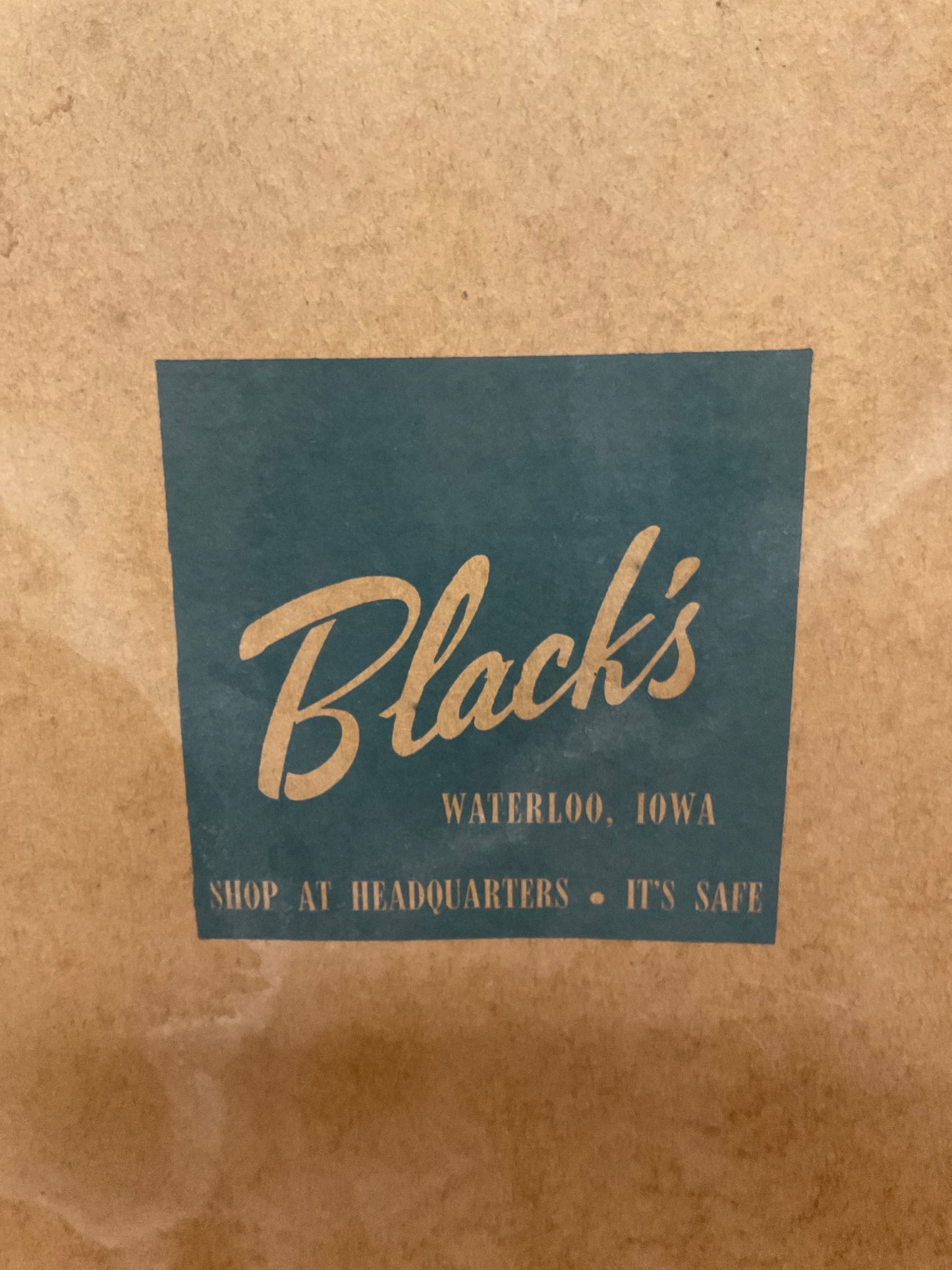 Hat Box from Black’s former department store in Waterloo IA