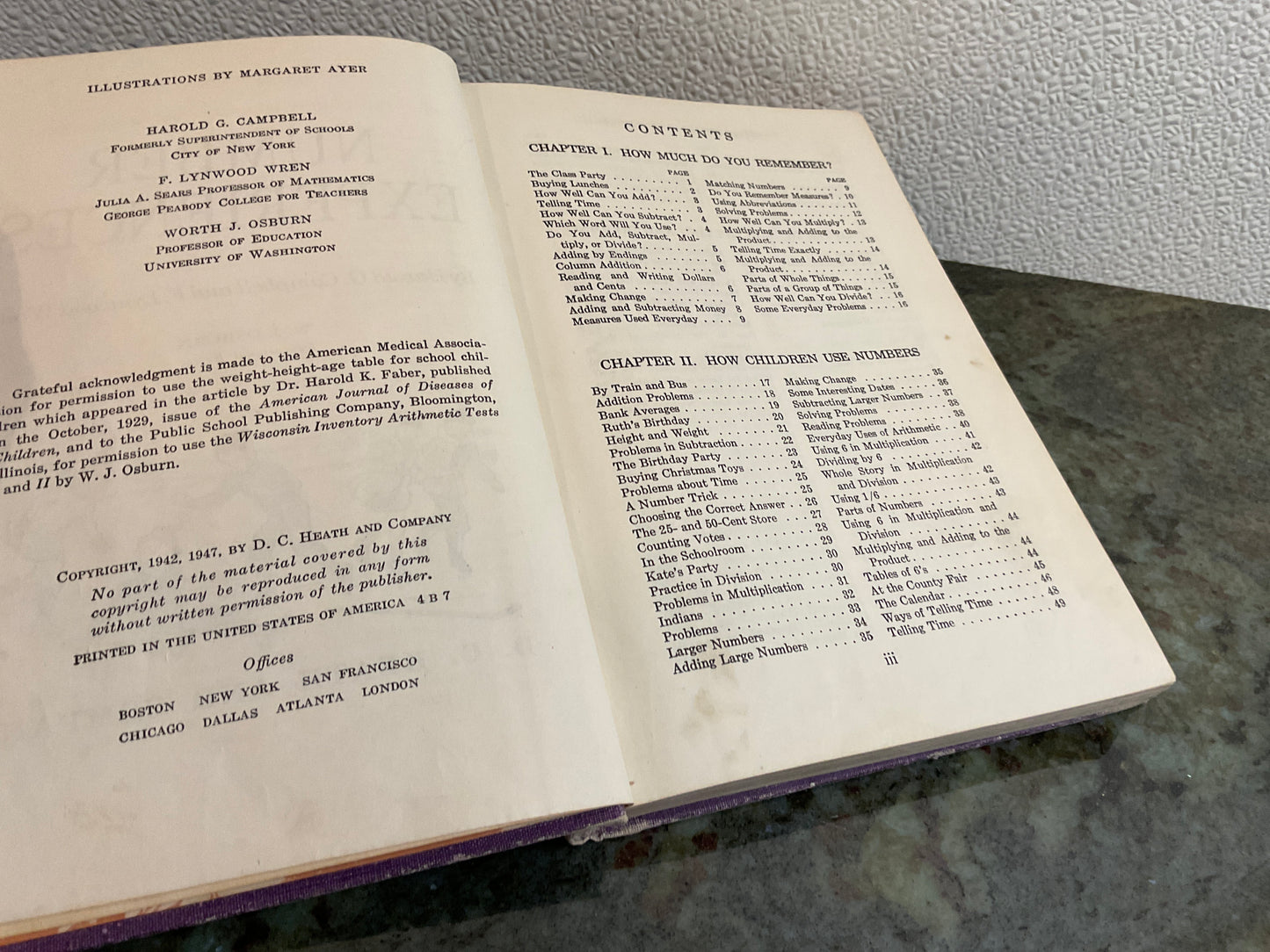 1942 Number Experiences Book