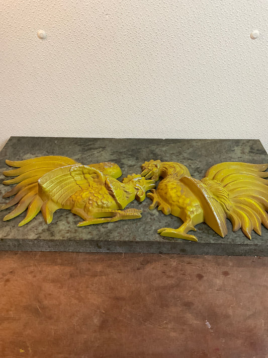 2pc. Vintage MCM Fighting Roosters