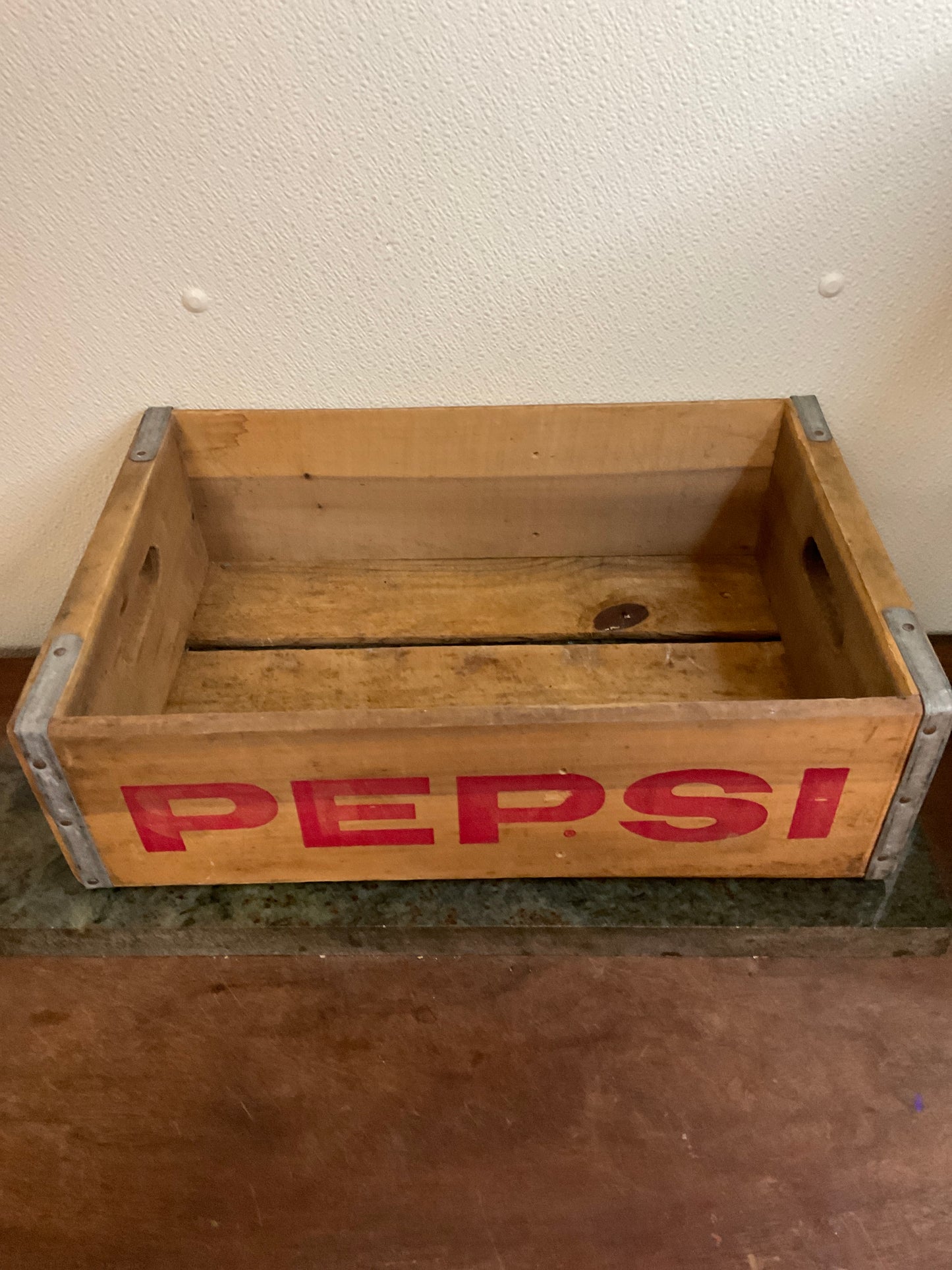 Vintage Pepsi-Cola Wooden Soda Crate