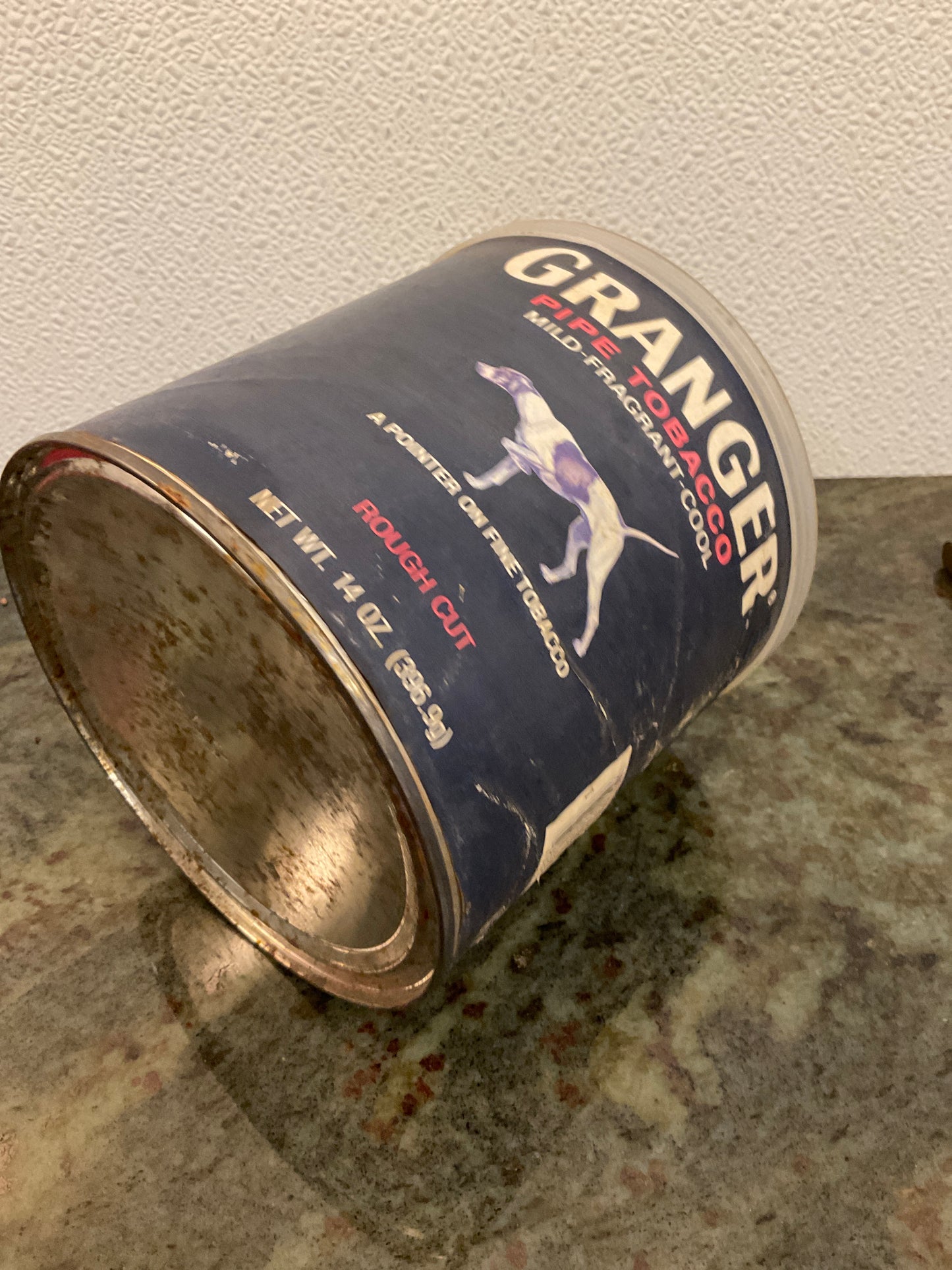 Granger  Pipe Tobacco 14oz. Tobacco empty canister