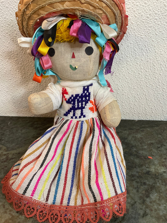 Handmade Mexican Folk Art Rag Doll