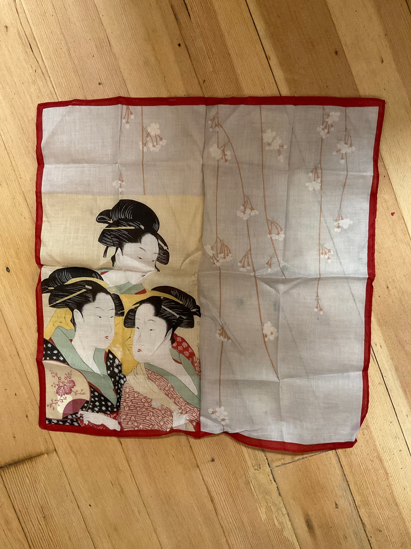 Japanese Ukiyoe Handkerchief-High Quality Cotton