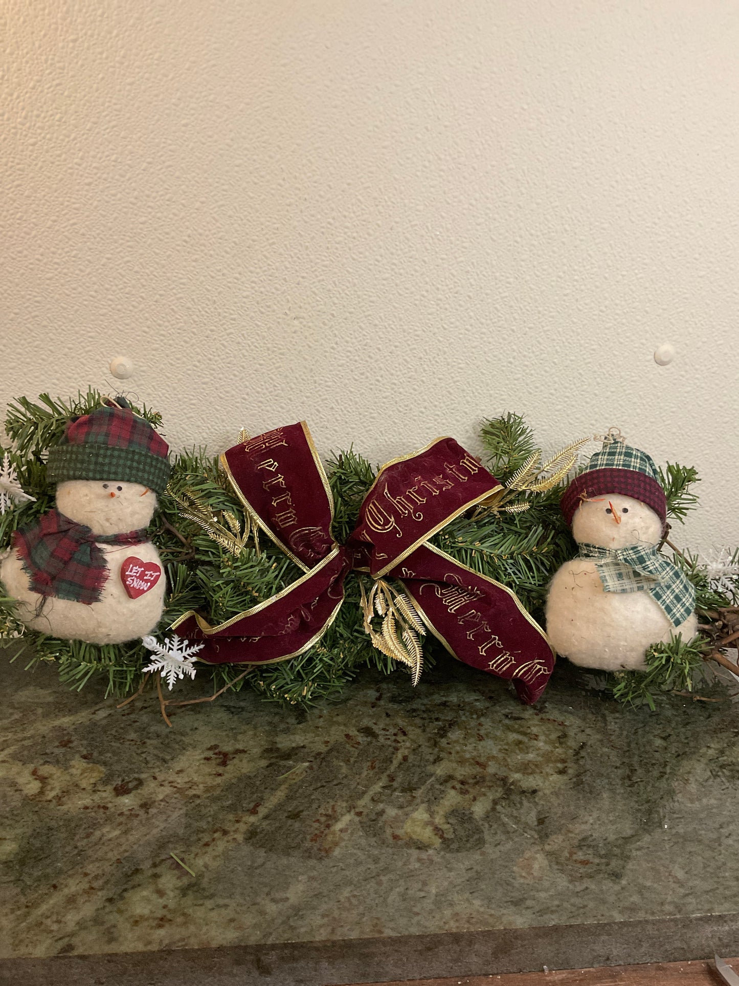 Snowman Christmas Greenery