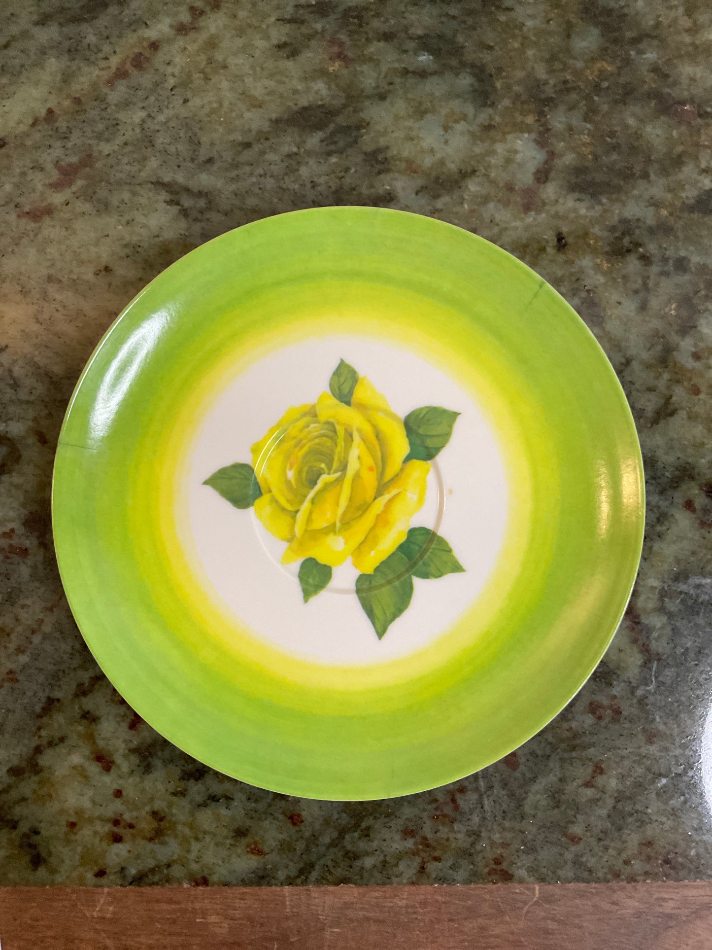Yellow Rose Melamine 6” Saucer