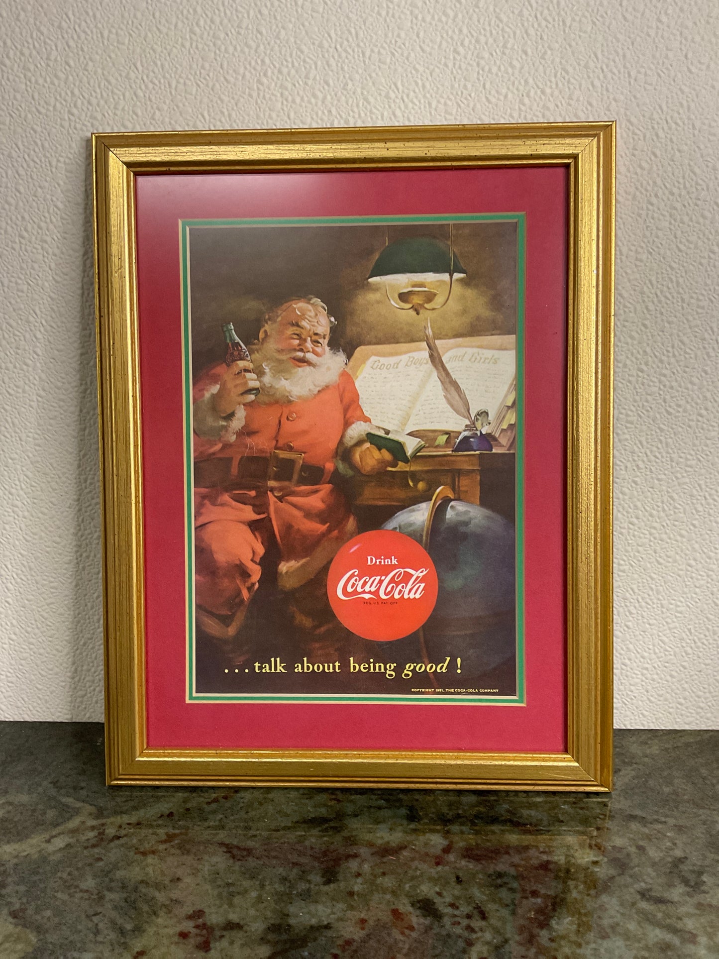Coca Cola Santa Advertisement Print